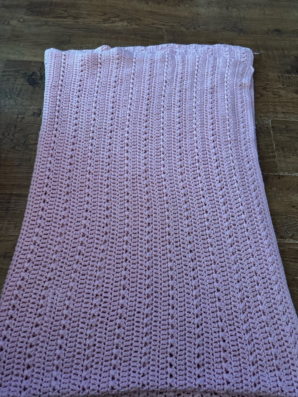 Pink afghan EUC - 70 x 50